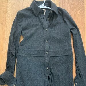 Faherty Legend sweater dress heather black gray XXS